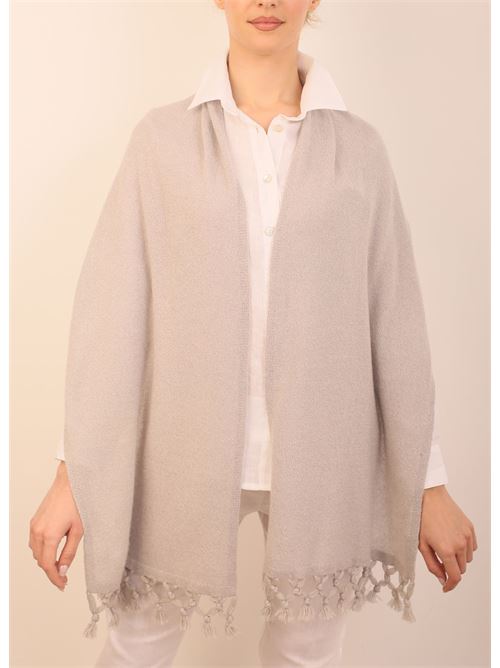 maxi sciarpa in cachemire con fragia caprese Art Tricot | MAXISCIARPAFRANGIAGRIGIO
